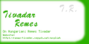 tivadar remes business card